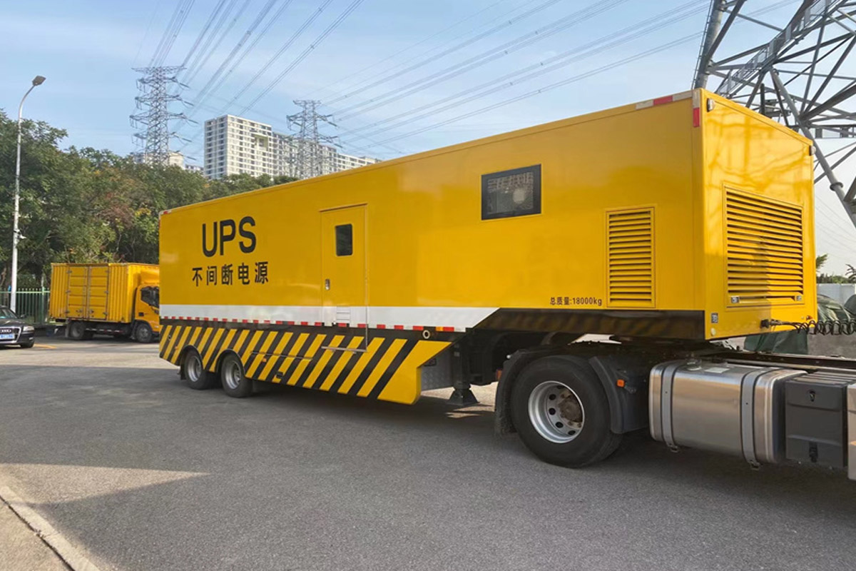 山阳发电机租赁施工现场
